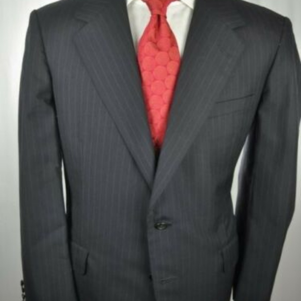 Oxxford Clothes Navy 2Btn Suit Jacket - Picture 2 of 4
